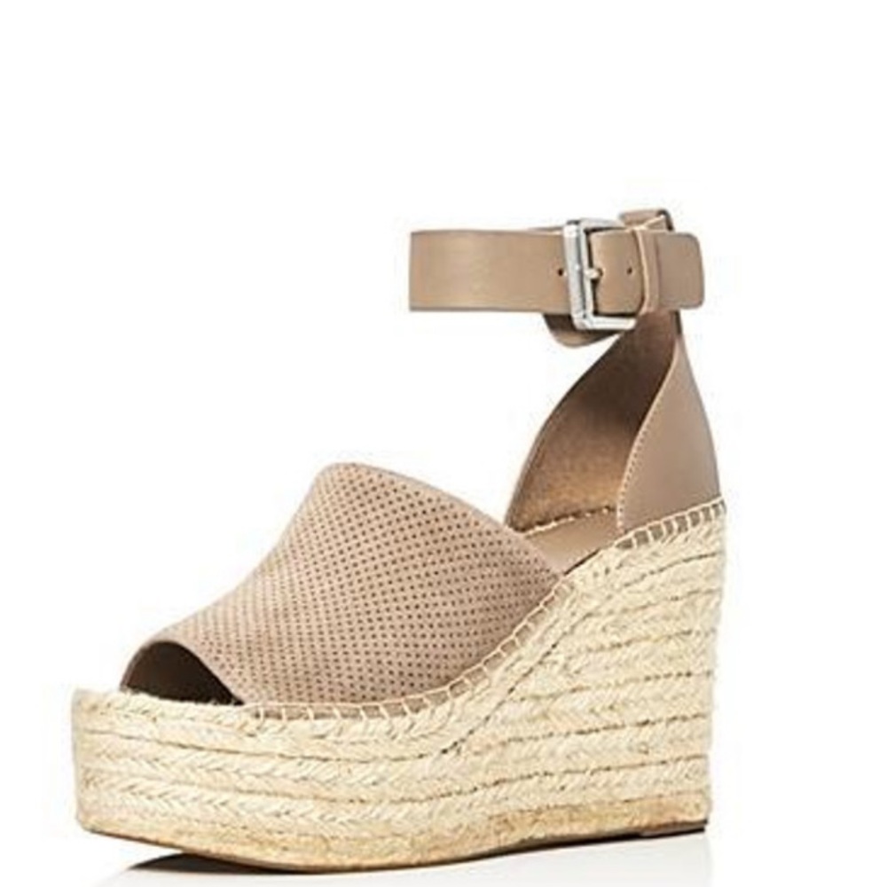 Marc Fisher Adalyne Women Espadrille Platform Wedge Sandals , Grey US 6.5